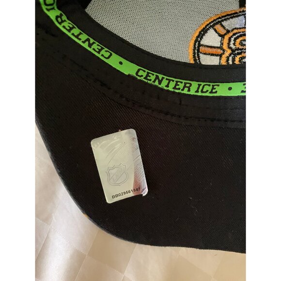 NHL Boston Reebok Center Ice Collection Baseball Cap Hat Black Hockey Size L XL - Picture 8 of 16
